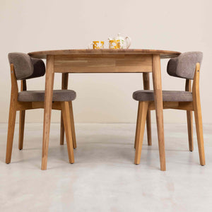 Table à manger extensible en bois massif de chêne Escandi 5