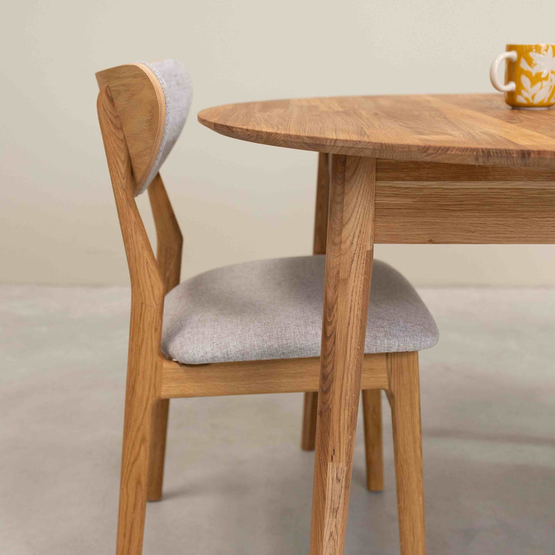 Table à manger extensible en bois massif de chêne Escandi 5