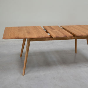 Table à manger extensible en bois massif de chêne Genève - 160-200 x 90 x 75 cm - NordicStory
