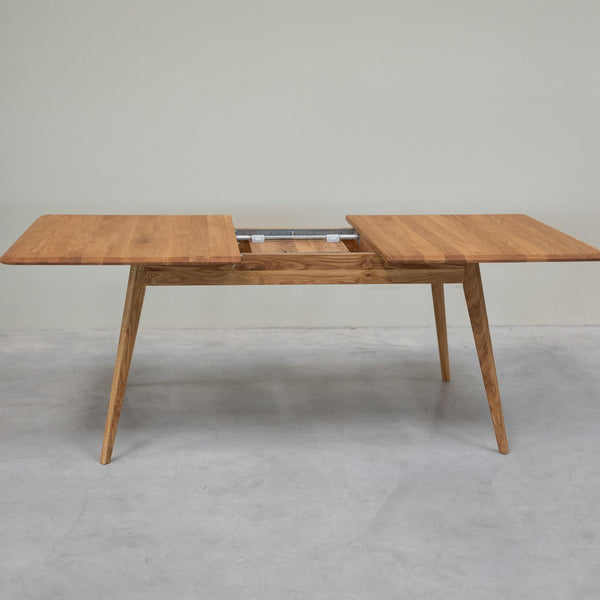Table à manger extensible en bois massif de chêne Genève - 160-200 x 90 x 75 cm - NordicStory