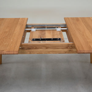 Table à manger extensible en bois massif de chêne Genève - 160-200 x 90 x 75 cm - NordicStory