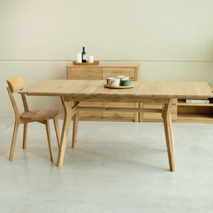 Table à manger extensible en bois massif de chêne Harold – 140-180/170-210 x 90 x 75 cm - NordicStory