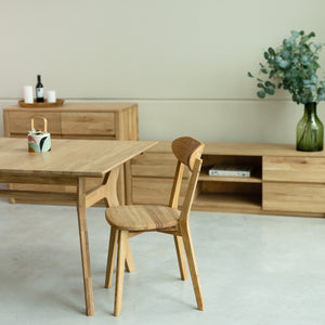 Table à manger extensible en bois massif de chêne Harold – 140-180/170-210 x 90 x 75 cm - NordicStory