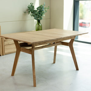 Table à manger extensible en bois massif de chêne Harold – 140-180/170-210 x 90 x 75 cm - NordicStory
