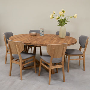 Table à manger ronde extensible en chêne massif MOBY - NordicStory