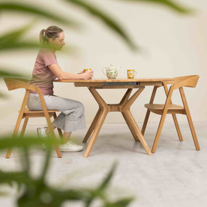 Chaise en bois massif de chêne Knut