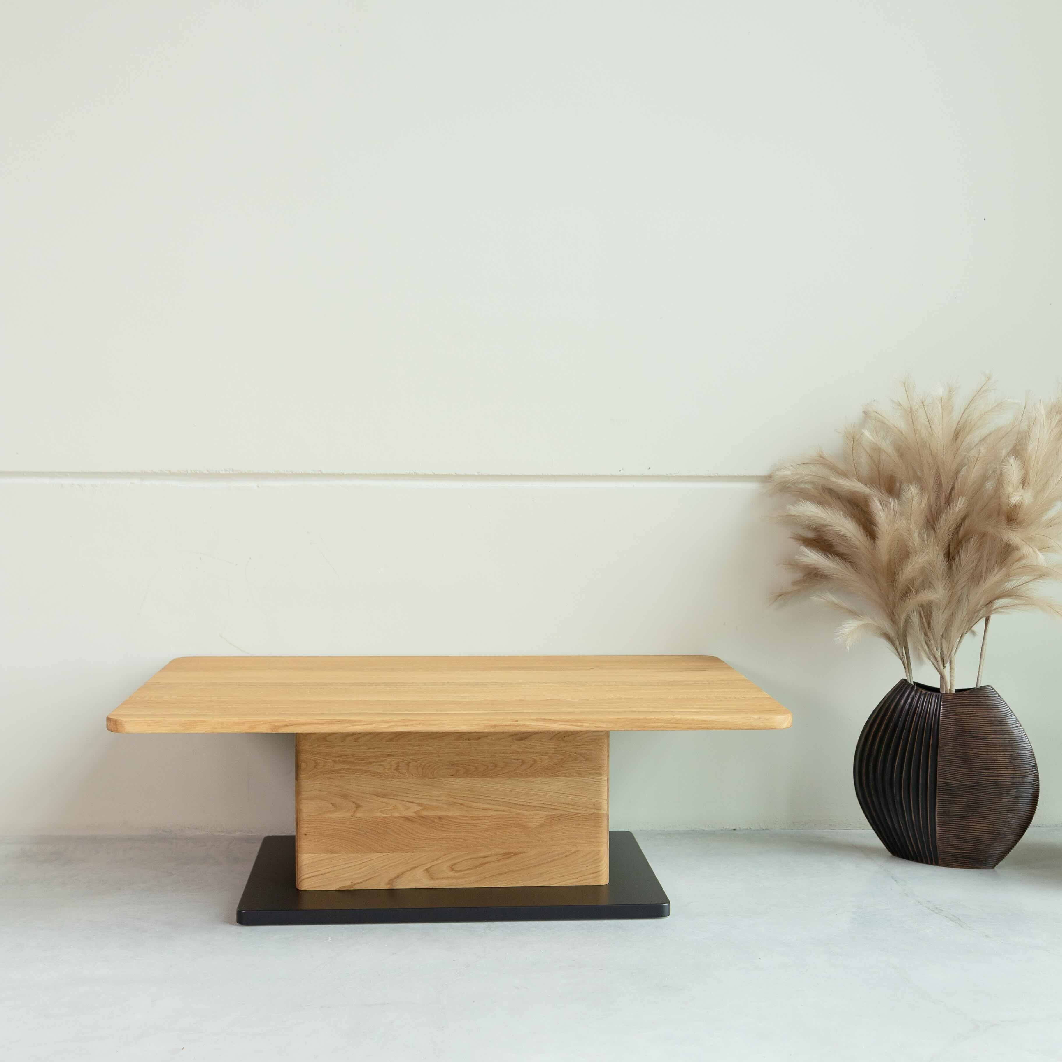 Table basse en bois massif de chêne Bremen