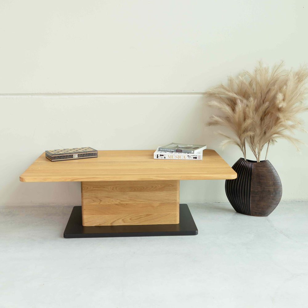 Table basse en bois massif de chêne Bremen