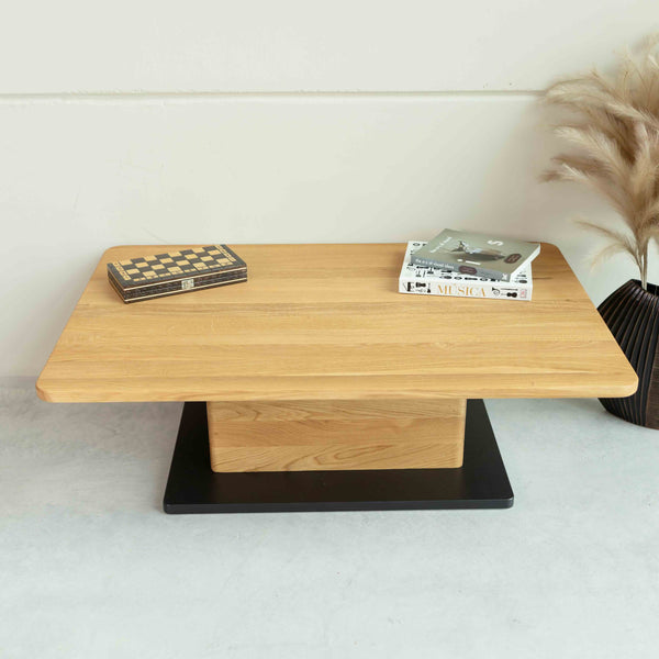 Table basse en bois massif de chêne Bremen