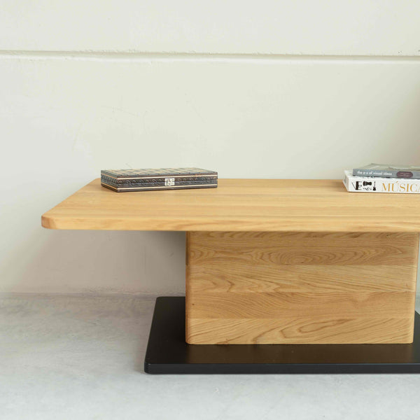 Table basse en bois massif de chêne Bremen