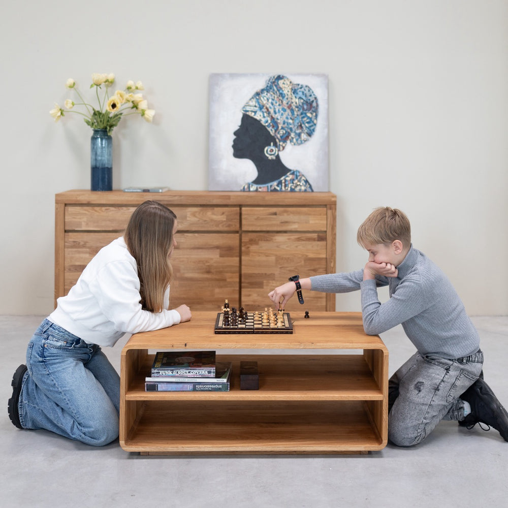 Table basse en bois massif de chêne Genève - 100 x 60 x 43 cm - NordicStory