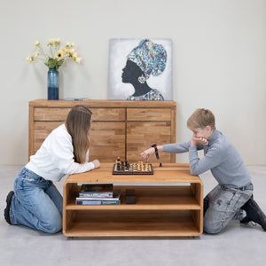Table basse en bois massif de chêne Genève - 100 x 60 x 43 cm - NordicStory