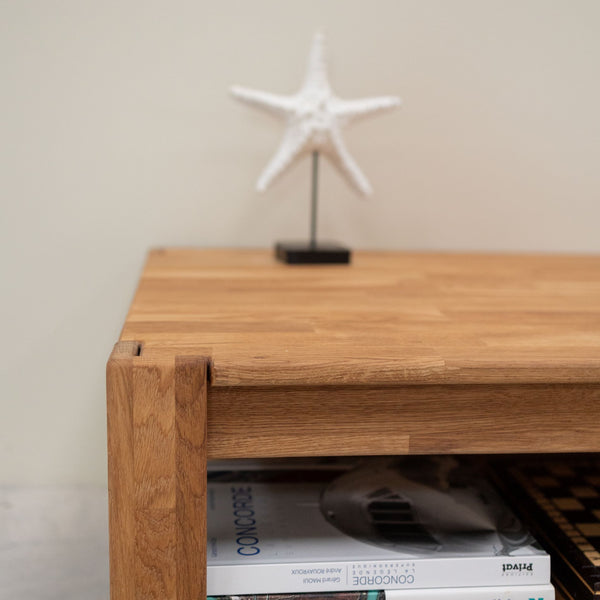 Table basse en bois massif de chêne Mauritz 4 – 70 x 70 x 38 cm / 110 x 70 x 38 cm - NordicStory