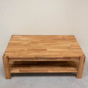 Table basse en bois massif de chêne Mauritz 4 – 70 x 70 x 38 cm / 110 x 70 x 38 cm - NordicStory