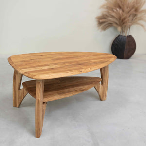 Table basse en bois massif de chêne Vankel