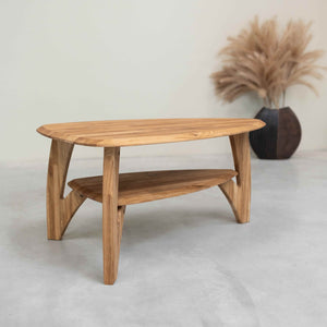 Table basse en bois massif de chêne Vankel