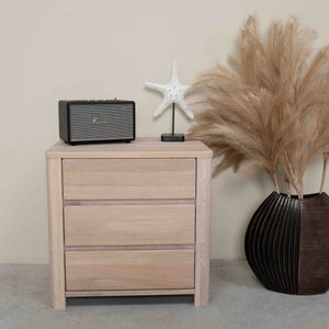 Table de chevet caisson en bois massif de chêne style nordique Roble.store