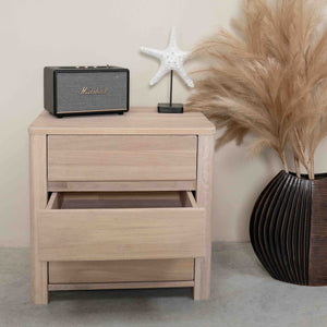 Table de chevet caisson en bois massif de chêne style nordique Roble.store