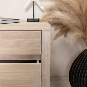 Table de chevet caisson en bois massif de chêne style nordique Roble.store