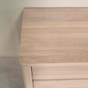 Table de chevet caisson en bois massif de chêne style nordique Roble.store