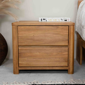 Table de chevet en bois massif de chêne style nordique Roble.store