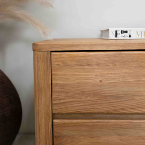 Table de chevet en bois massif de chêne style nordique Roble.store