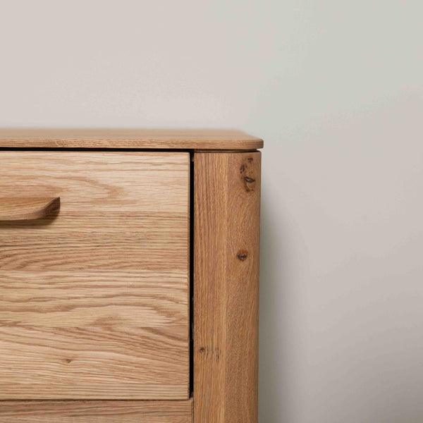 Meuble TV en bois massif de chêne style scandinave