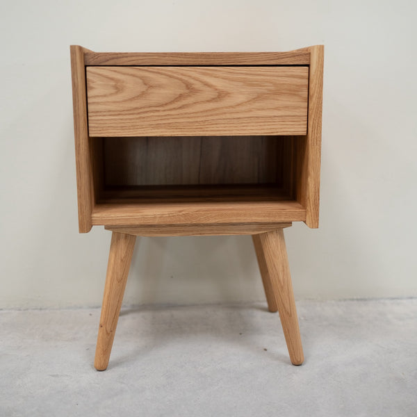 Table de chevet en bois massif de chêne Malmo - 40 x 30 x 55 cm - VESKOR