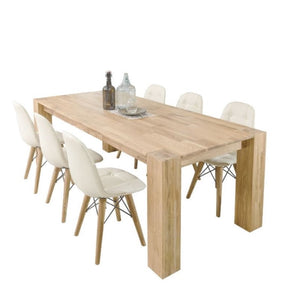 Table à manger en bois massif de chêne Mauritz 3 – 200 x 100 x 75 cm - NordicStory