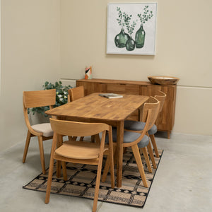 Table à manger extensible en bois massif de chêne France