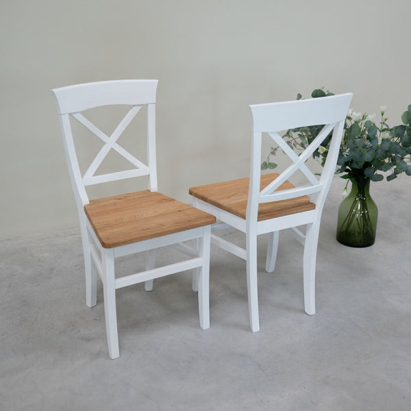 Chaise en bois massif Lausanne - Lot de 2 ou 4 - VESKOR