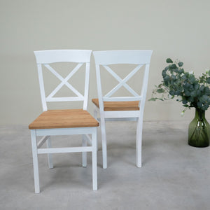 Chaise en bois massif Lausanne - Lot de 2 ou 4 - VESKOR