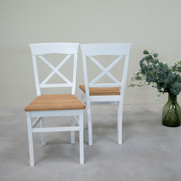 Chaise en bois massif Lausanne - Lot de 2 ou 4 - VESKOR