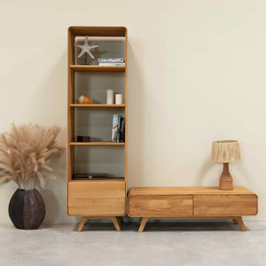 Vitrine en bois massif de chêne Genève 1