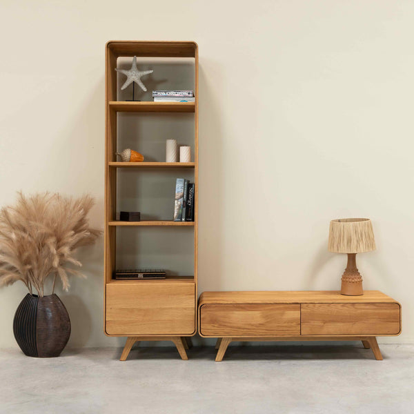 Vitrine en bois massif de chêne Genève 1