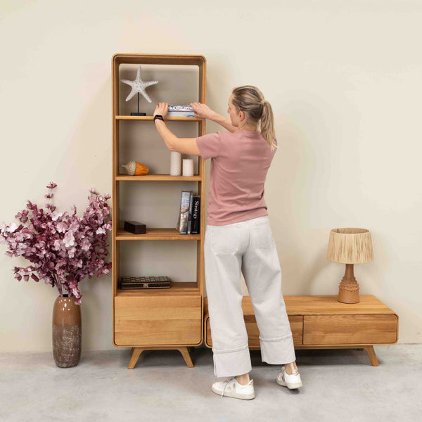 Vitrine en bois massif de chêne Genève 1