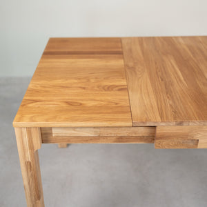 Table à manger extensible en bois massif de chêne Marsi - NordicStory