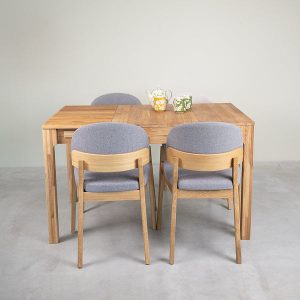 Table à manger extensible en bois massif de chêne Marsi - NordicStory