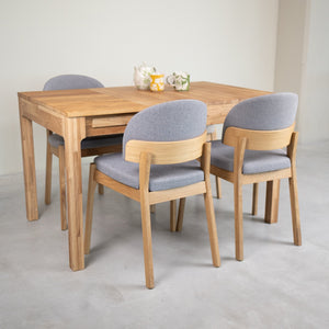 Table à manger extensible en bois massif de chêne Marsi - NordicStory