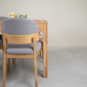 Table à manger extensible en bois massif de chêne Marsi - NordicStory