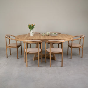 Table à manger en bois massif de chêne durable Valence
