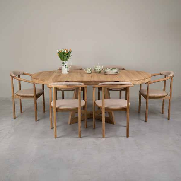 Table à manger en bois massif de chêne durable Valence