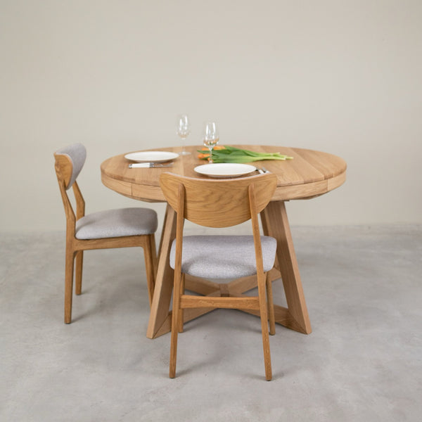 Table à manger en bois massif de chêne durable Valence