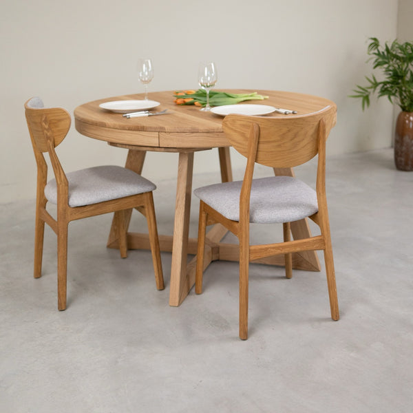 Table à manger en bois massif de chêne durable Valence