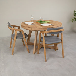 Table à manger en bois massif de chêne durable Valence