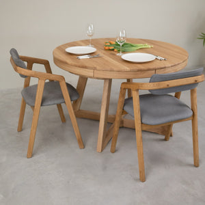 Table à manger en bois massif de chêne durable Valence