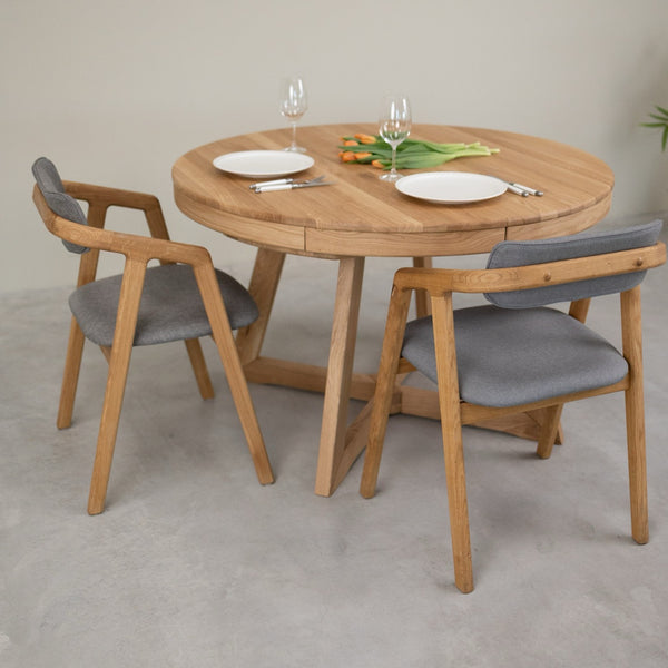 Table à manger en bois massif de chêne durable Valence