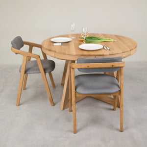 Table à manger en bois massif de chêne durable Valence