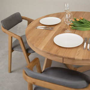 Table à manger en bois massif de chêne durable Valence