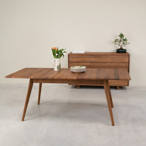 Table à manger extensible en noyer massif